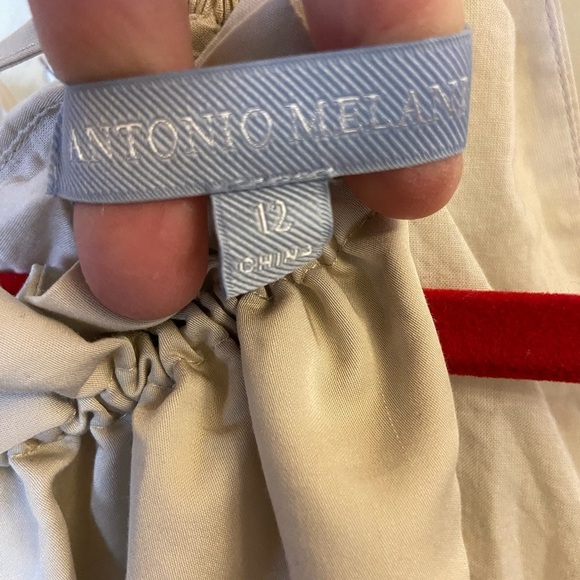 Antonio Melani Beige Tiered Halter Midi Dress - Picture 9 of 9